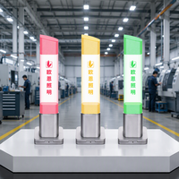 ONN-M4E, logo personnalisé, lumière de signalisation LED DC24V, corps en acrylique, indicateur 3 couleurs RYG. Prix direct usine, OEM bienvenu.