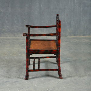 Ming Style Bamboo Armchair Chinese Design Living Room Chair With Backrest Antique Style Square Frame - Product Image 2