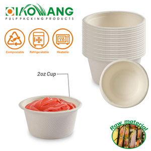 Tùy chỉnh 2oz thân thiện với môi dùng một lần bã mía Bộ đồ ăn phân hủy sinh học cốc cà phê nước sốt cốc compostable dầu nước bằng chứng thực phẩm - Product Image 5
