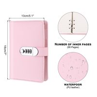 Carnet de notes avec logo personnalisé blanc et rose avec serrure à code métallique, journal secret argenté, coffret cadeau pour fille, planificateur, carnet de notes de bureau