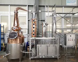 ZJ 300L likör Distillery Gin hala Distil fiyat iyi bakır alkol damıtma makinesi şarap yapma damıtma ekipmanları