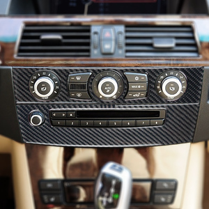 ES DJ5009 fibre <span class=keywords><strong>de</strong></span> carbone voiture climatisation CD Center Console panneau décorations cadre autocollants pour <span class=keywords><strong>BMW</strong></span> E60 série 5 accessoires - Product Image 2
