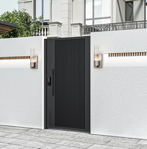 Portail de jardin <span class=keywords><strong>gris</strong></span> en <span class=keywords><strong>fer</strong></span> forgé, modèle simple, pour villa, vente en gros, dernière collection - Product Image 1