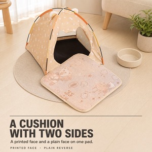 Tente pliable pour animaux de compagnie, nid portable pour chat, rangement facile, lit de couchage intérieur, coussin lavable pour chats et petits chiens - Product Image 4