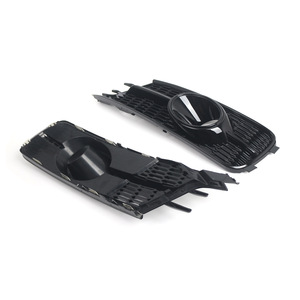 Audi A6 C7 Fog Light Bezels 4G0807647A Honeycomb Lower Grille Bumper <b>ABS</b> Plastic Left Right - Product Image 2