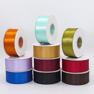 FangZHI 4Cm Double Sided Polyester Satin Ribbon Solid Color Woven For DIY Hair Accessory Gift Packaging Bouquet Material - Product Image 2