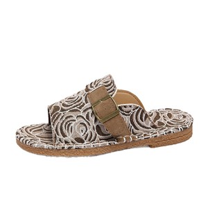 ashion <b>Plus</b> <b>Size</b> Slippers Womens 2025 Summer New Flat-Word Casual Outfit Cool Wholesale231231 - Product Image 5