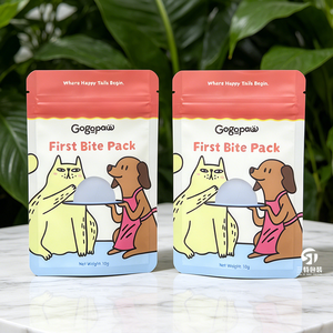 Bolsas de Embalaje para Alimentos para Perros con Impresión Personalizada, Bolsas de Papel de Aluminio con Base, Resistentes a la Humedad, Embalaje para Golosinas para Mascotas, MOQ Bajo - Product Image 1