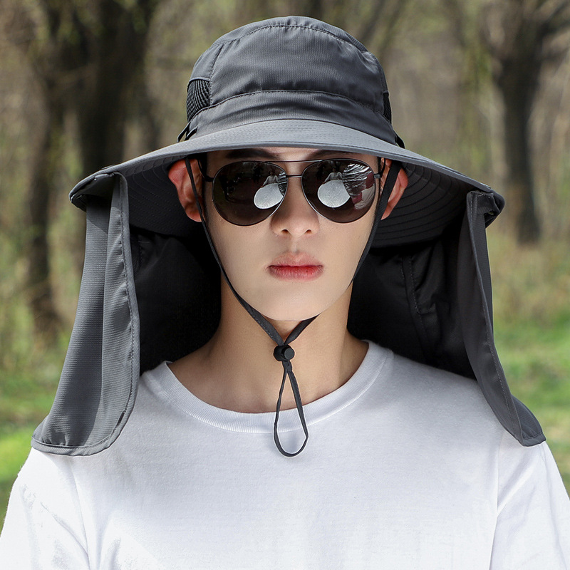 Chapeau De Pêche Pliable Homme/Femme – Large Bord + Cagoule – Protection Solaire