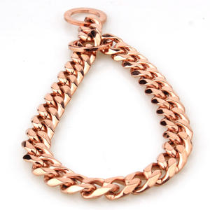 Collare cane oro grande cane catene in acciaio inox <span class=keywords><strong>Pet</strong></span> Hip <span class=keywords><strong>Hop</strong></span> Kit di cavi collari al guinzaglio collegamento bullo cubano catena di cane collare - Product Image 2