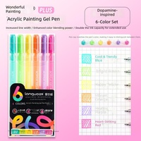 Ensemble de stylos gel parfumés aux fruits, stylos de coloriage amusants pour étudiants, papeterie parfumée, cadeau d'anniversaire, stylo acrylique 6 couleurs pour journal