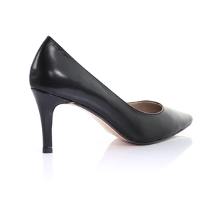 Leather 8cm Pin Heel Pointed Toe <b>Pumps</b>-<b>Black</b> - Product Image 6