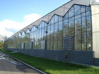 One one Serre commerciale en verre pour l'horticulture serre venlo isolée en métal aluminium serre agricole en verre