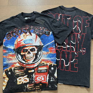 Camiseta Casual de Alta Calidad para Hombre, Estilo Vintage Y2K con Estampado Gráfico, Estilo Urbano, Corte Holgado, 100% Algodón - Product Image 6