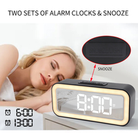 Jam Alarm Desktop listrik layar LED kustom Modern pabrikan bel yang dapat disesuaikan untuk penggunaan rumah kantor atau kamar tidur