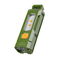 Mini Torcia Tascabile EDC Multifunzione LED con Luce UV e Laser, Ricaricabile, con Clip per Cappello, Ideale per Campeggio
