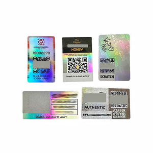 Multi-vormige, op maat gemaakte holografische anti-fraude, manipulatiebestendige PET-beveiligingsstickers, één label één code, compatibel met supermarkten - Product Image 4