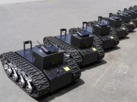 Châssis de robot à chenilles télécommandé, charge maximale 100 kg, chenilles en caoutchouc, 48 V, 0-6,5 km/h, capacité de montée 30 %, 2x1000 W