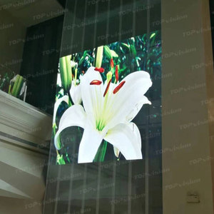 TOPvision внутренняя стеклянная стена P3.91 прозрачный СВЕТОДИОДНЫЙ дисплей светодиодный цифровой дисплей вывески - Product Image 6