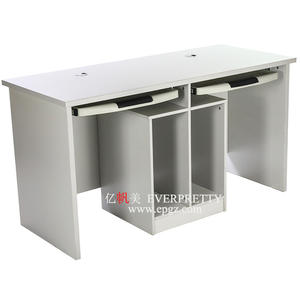 Escritorio de Computadora Moderno de Madera de Tres Plazas con Teclado para Estudiantes Escolares para Uso en el Aula de Computación - Product Image 2