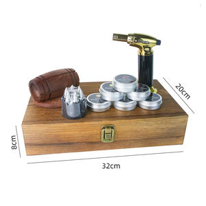 カスタムベストセラー昔ながらの喫煙者木製キットクリスマスギフト4フレーバーカクテルとウイスキー喫煙者セットパーティー喫煙ツール - Product Image 4