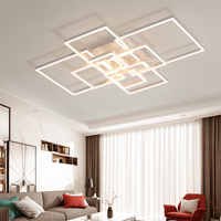 Offres Spéciales design moderne led lampe salon carré dimmable éclairage de plafond