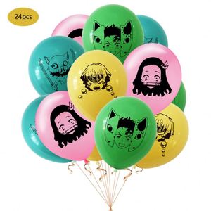 Anime Theme <span class=keywords><strong>Demon</strong></span> <span class=keywords><strong>Slayer</strong></span> Party Decoration Banner Cake Topper Latex Balloon Child Birthday <span class=keywords><strong>Demon</strong></span> <span class=keywords><strong>Slayer</strong></span>'s Blade Party Supplies - Product Image 4