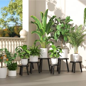 Wooden Flower Stand Storage Rack For Indoor Plants Living Room <b>Bedroom</b> Balcony Display <b>Shelf</b> - Product Image 4