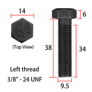 Perno para cuchilla de cortacésped, rosca izquierda, A10667, negro, para accesorios de cortacésped - Product Image 5