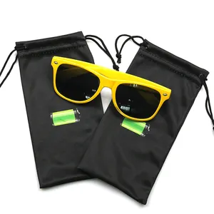 Colorful Sun Glasses Pouch Simple Eyewear Storage Bags Pouch And Cleaner Set For Glasses