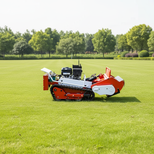 Tondeuse à fléaux industrielle télécommandée sur chenilles, moteur diesel 420cc, largeur de coupe 800mm, capacité de réservoir 5L, pour broyage d'herbe - Product Image 3