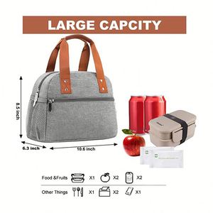 Bolsa Térmica Impermeable para Almuerzo, Contenedor Térmico para Alimentos con Asa, Bolsa Refrigerante Reutilizable para Oficina, Picnic, Camping - Product Image 2