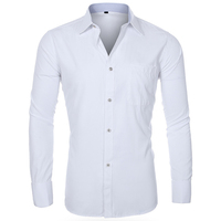 OEM/ODM Camisas Veraniegas Hombre Manga Corta terbaru kustom warna Solid kualitas tinggi kancing tunggal kemeja dengan lengan penuh