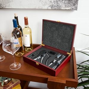 Kit d'outils à vin professionnel OEM, ouvre-bouteille de qualité supérieure, tire-bouchon et aérateur à vin, ensemble cadeau 4 en 1 - Product Image 5