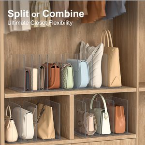 <span class=keywords><strong>Organizadores</strong></span> de bolsos de armario, paquete de divisores de estante, dormitorio, <span class=keywords><strong>cocina</strong></span>, organizador de armario acrílico ajustable para bolso - Product Image 4