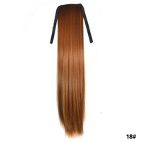 Vente en gros Perruque de queue de cheval cheveux longs et raides pour femmes multicolores