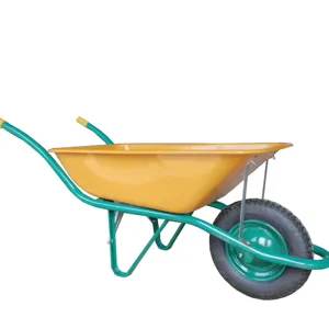 130kg màu vàng kim loại xây dựng xây dựng bánh xe barrow6401-1