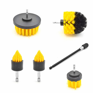 6Pcs Car Cleaning Brush Set Nylon Bristle <b>Electric</b> Drill Attachments For Tire Interior Washing Tool <b>Kit</b> - Product Image 1