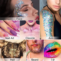 Bestseller transfrontalier : Crème gelée scintillante pour le corps et les yeux, maquillage éclatant, effet sirène phosphorescent caméléon 35g