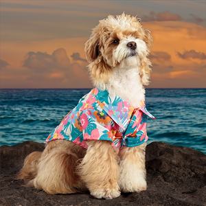 Huisdierkleding Zomer Tropische regen Zee Kokosrok Hawaiiaans overhemd Polyester Elegant Romantisch Vakantie Aan zee Groot Medium - Product Image 3