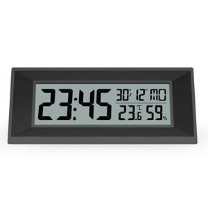 <b>Digital</b> Alarm <b>Clock</b> Time Alarm Thermometer Hygrometer Snooze Calendar Radio Control Table Desk Wall Electric Shock Alarm <b>Clock</b> - Product Image 1