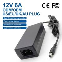 Adaptateur secteur AC/DC 12V 6A 72W pour ordinateur portable, moniteur, bande LED – Alimentation de bureau haute qualité – Prix de gros – Vente directe usine