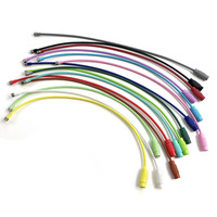 Porte-clés en fil d'acier inoxydable à verrouillage à vis coloré, câble, câble, porte-clés, accessoires