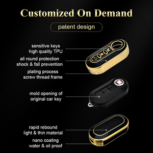 DM Factory Vente en gros Étui de protection pour clé de voiture en TPU Accessoire pour <span class=keywords><strong>Fiat</strong></span> 500 500C 500L 500X Brava Ducato Fiorino <span class=keywords><strong>Panda</strong></span> - Product Image 4