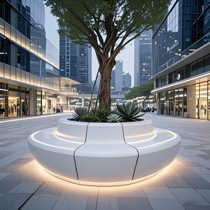 Canapé de jardin en fibre de verre Y808, mobilier d'extérieur écologique et résistant à l'eau, chaise d'attente pour écoles et gymnases - Product Image 6
