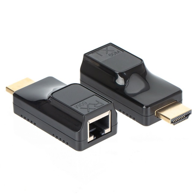 SYONG Mini 60M HDMI Extender Over Single Cat6 1080P 60Hz 3D HDTV RJ45 Converter for Audio Video Monitor Laptop