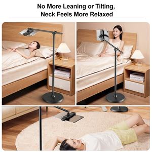 SMONAMA Universal ajustable tableta teléfono soporte de suelo giratorio Metal soporte de teléfono móvil para transmisión en vivo cama perezosa nuevo - Product Image 2