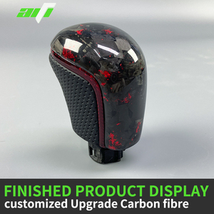 Private Custom Gloss Carbon Fiber &amp; Leather <strong>Shift</strong> <strong>Knob</strong> for Camry High Quality Interior Accessory - Product Image 4