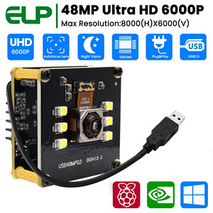 Elp 48mp tự động lấy nét USB <span class=keywords><strong>Camera</strong></span>-siêu HD độ phân giải 8000x6000, UVC Plug-and-play, ngày & đêm tầm nhìn webcam với đèn LED trắng - Product Image 2