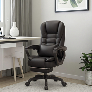 Sedia da Ufficio Direzionale <span class=keywords><strong>in</strong></span> <span class=keywords><strong>Pelle</strong></span> <span class=keywords><strong>con</strong></span> <span class=keywords><strong>Schienale</strong></span> <span class=keywords><strong>Alto</strong></span>, Design Moderno, Ergonomica, Reclinabile e Girevole per Manager e Ospiti - Product Image 1